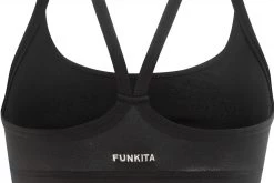 Tout neuf ✨ Funkita Sports T-shirt zippé Femme, noir 🎁 -Maillots de bain Soldes funkita sports top women still black 4