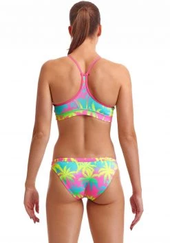 Tout neuf ✨ Funkita Swim Crop Top Women, bleu/rose 🔔 -Maillots de bain Soldes funkita swim crop top women hawaiian heaven 3