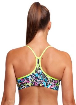 Vente flash 🛒 Funkita Swim Crop Top Women, rose/noir 😉 -Maillots de bain Soldes funkita swim crop top women messed up 3 1