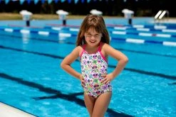 Offres 🌟 Funkita Printed One Piece Swimsuit Girls, Multicolore 🥰 -Maillots de bain Soldes funkita toddler printed one piece girls crazy critters 5 3