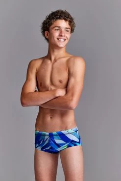 Remise ✔️ Funky Trunks Sidewinder Trunks Boys, Multicolore 🌟 -Maillots de bain Soldes funky trunks sidewinder trunks boys blue ascent 4