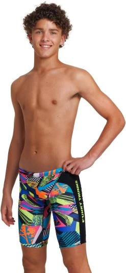 Meilleure vente 🛒 Funky Trunks Training Jammers Boys, Multicolore 😉 -Maillots de bain Soldes funky trunks training jammers boys bel air beats 3