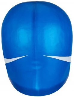 Meilleure vente 👏 Nike Swim Big Swoosh Printed Bonnet de bain en silicone, blanc ⌛ -Maillots de bain Soldes nike swim big swoosh printed silicon cap game royal 3