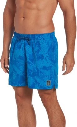Le moins cher 🤩 Nike Swim Collage 5" Volley Shorts Men, Bleu pétrole 💯