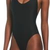 Nouveau ⭐ Nike Swim Hydra Lock Fusion Back One Piece 🎁 Swimsuit Women, noir ✔️