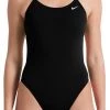 Promo 🎁 Nike Swim Hydrastrong Solids Maillot de bain une pièce Femme, bleu ✨ -Maillots de bain Soldes nike swim hydrastrong soldis cut out one piece swimsuit women black 1 1