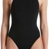 Offres 👏 Nike Swim Hydrastrong Solids Maillot de bain une pièce Femme, bleu 🛒 -Maillots de bain Soldes nike swim hydrastrong soldis fastback one piece swimsuit women black 1 3