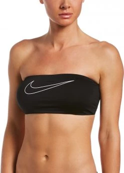 Bon marché 😍 Nike Swim Multi Logo Banded Bikini Top Women, turquoise 🤩
