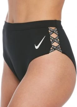 Promo 💯 Nike Swim Sneakerkini High Waist Cheeky Bottoms Women, noir 🛒