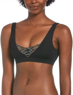 Budget ❤️ Nike Swim ✔️ Sneakerkini Scoop Neck Bikini Top Women, noir ⭐ -Maillots de bain Soldes nike swim sneakerkini scoop neck bikini top women black 3