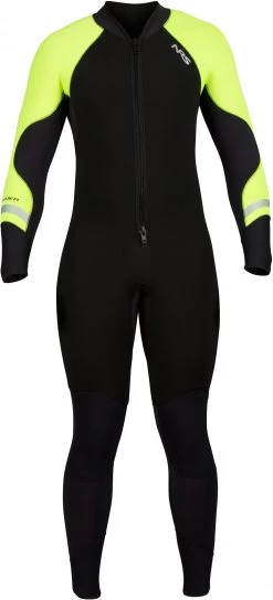 Tout neuf 🧨 NRS Steamer 3/2mm Wetsuit Men, noir/vert 😍