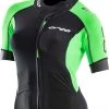 Top 10 ⭐ ORCA Swimrun Core T-shirt zippé Femme, noir/vert ⌛ -Maillots de bain Soldes orca swimrun core top women black 1