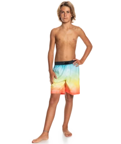 Remise 🥰 Quiksilver Everyday Faded Logo 15" Volley Shorts Youth, Multicolore 🔔 -Maillots de bain Soldes quiksilver everyday faded logo 15 volley shorts youth tarmac 6