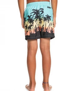Remise ⭐ Quiksilver Everyday Paradise 14" Volley Shorts Youth, bleu/noir ⌛ -Maillots de bain Soldes quiksilver everyday paradise 14 volley shorts youth angel blue 4 1