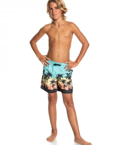 Tout neuf ⌛ Quiksilver Everyday Paradise 14" Volley Shorts Youth, Multicolore 🛒 -Maillots de bain Soldes quiksilver everyday paradise 14 volley shorts youth angel blue 6