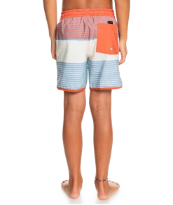 Sortie ⌛ Quiksilver Ocean Scallop Stripes 14" Shorts Youth, Multicolore ⭐ -Maillots de bain Soldes quiksilver ocean scallop stripes 14 shorts youth burnt ochre 4