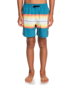 De gros 😍 Quiksilver Resin Tint 14" Volley Shorts Youth, gris/blanc 🛒 -Maillots de bain Soldes quiksilver resin tint 14 volley shorts youth black 3 1