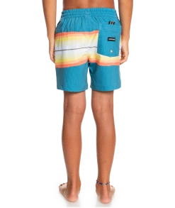 De gros 😍 Quiksilver Resin Tint 14" Volley Shorts Youth, gris/blanc 🛒 -Maillots de bain Soldes quiksilver resin tint 14 volley shorts youth black 4 1