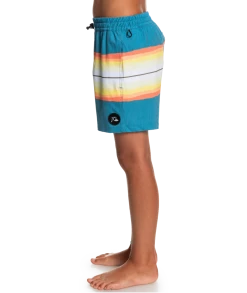 De gros 😍 Quiksilver Resin Tint 14" Volley Shorts Youth, gris/blanc 🛒 -Maillots de bain Soldes quiksilver resin tint 14 volley shorts youth black 5 1