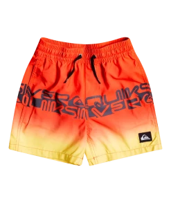 Sortie 👍 Quiksilver Wordblock 12" Volley Shorts Kids, bleu ✔️