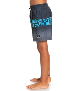 Bon marché ⌛ Quiksilver Wordblock 14" Shorts Youth, gris 😉 -Maillots de bain Soldes quiksilver wordblock 14 shorts youth black 5 1