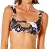 Acheter 🥰 Rip Curl Playabella Square Neck Bikini Top ⭐ Women, noir/Multicolore ✔️