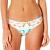 Coupon 🧨 Rip Curl ☀️ Summer Palm Revo Cheeky Pants Women, blanc/turquoise 🤩 -Maillots de bain Soldes rip curl summer palm revo cheeky pants women light aqua 1