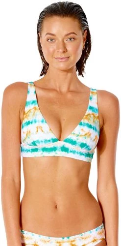 Top 10 ❤️ Rip Curl ☀️ Summer Palm Revo Halter 🔔 Women, blanc/turquoise ✨