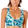 Vente flash 💯 Rip Curl Sun Rays Mirage Top Women, Bleu pétrole/turquoise ✔️ -Maillots de bain Soldes rip curl sun rays mirage top women dark teal 1