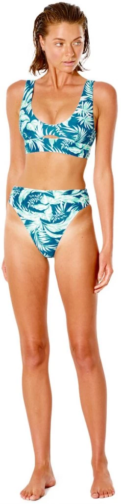 Vente flash 💯 Rip Curl Sun Rays Mirage Top Women, Bleu pétrole/turquoise ✔️ -Maillots de bain Soldes rip curl sun rays mirage top women dark teal 3