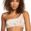 Bon marché 🌟 Roxy Island In The Sun Asymmetric Top Women, bleu/orange 😀 -Maillots de bain Soldes roxy island in the sun asymmetric top women cool blue s island time 1