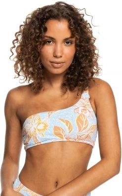 Bon marché 🌟 Roxy Island In The Sun Asymmetric Top Women, bleu/orange 😀
