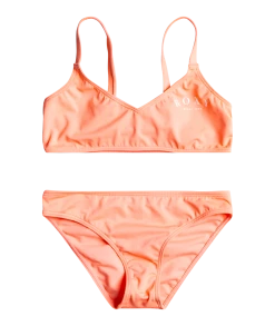 Budget ✨ Roxy Just Good Vibes Athletic 👏 Bikini Set 🎉 Girls, bleu ⭐
