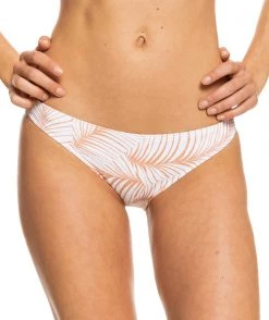 Nouveau 🤩 Roxy Palm Tree Dreams Bikini Bottoms ✔️ Women, blanc/orange ✔️