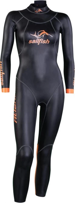 Grosses soldes 😍 Sailfish Atlantic 2 Wetsuit Women, noir/orange 💯