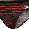 Meilleure affaire ❤️ Speedo Allover 7cm Briefs Men, Multicolore/noir ✨ -Maillots de bain Soldes speedo allover 7cm briefs men noise inversion black dragonfire orange 1