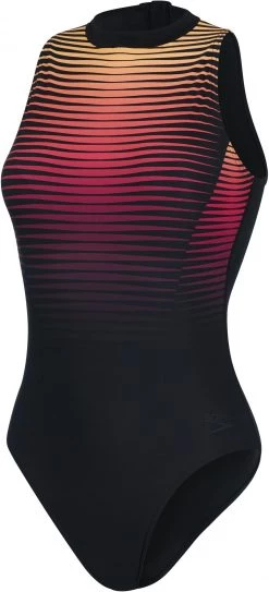Promo 🔥 Speedo Digital Placement Hydrasuit Women, noir/rouge 💯
