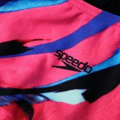 Remise 😀 Speedo Digital Placement Splashback Swimsuit Girls, Multicolore/noir 🛒 -Maillots de bain Soldes speedo digital placement splashback swimsuit girls black electric pink pool blue flame 2 1
