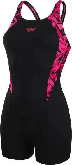 Bon marché 🎉 Speedo Hyperboom Splice Legsuit Women, noir/rose 😉