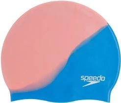 Promo 🌟 Speedo Multi Colour Silicone Cap, bleu/orange 👍