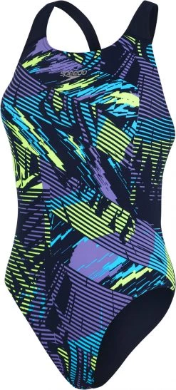 Nouveau 👍 Speedo Placement Powerback Swimsuit ⌛ Women, Multicolore ⌛