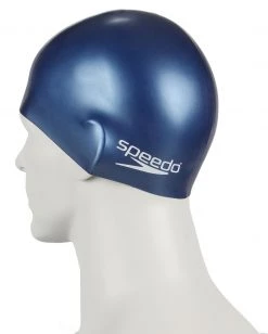 De gros 💯 Speedo Plain Moulded Bonnet de bain en silicone Enfant, turquoise 🛒 -Maillots de bain Soldes speedo plain moulded silicone cap junior navy 3 3