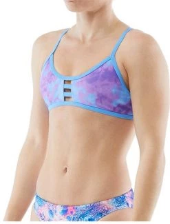 Acheter ❤️ TYR Acid Wash Pacific Tieback Top 👏 Women, bleu/violet 🔔
