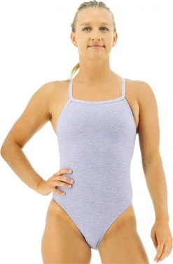 Promo 😀 TYR Lapped Solid Diamondfit Swimsuit Women, violet ⭐