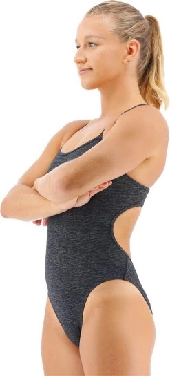 Grosses soldes 👍 TYR Lapped Solid Swimsuit Women, rose 🥰 -Maillots de bain Soldes tyr lapped solid swimsuit women black 4 2