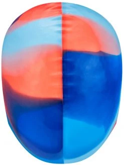 Bon marché ⌛ TYR Tie Dye Bonnet de bain en silicone Enfant, Multicolore ✨ -Maillots de bain Soldes tyr tie dye silicone swim cap juniors blue orange 3 1