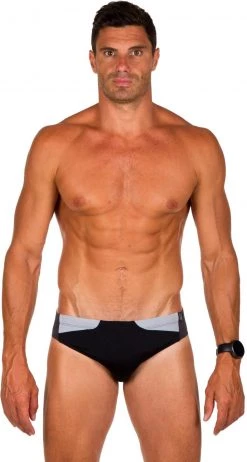 Acheter 🔔 Z3R0D Black Series Swim Briefs Men, noir/gris ✔️ -Maillots de bain Soldes z3r0d black series swim briefs men black grey 3