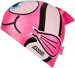 Le moins cher 👏 Zoggs Character Bonnet de bain en silicone Enfant, orange/blanc 😍