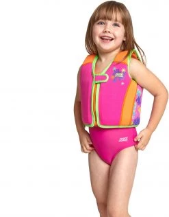 Sortie 😉 Zoggs Sea Unicorn Gilet de natation Fille, rose/orange ❤️ -Maillots de bain Soldes zoggs sea unicorn swim jacket babies pink 3